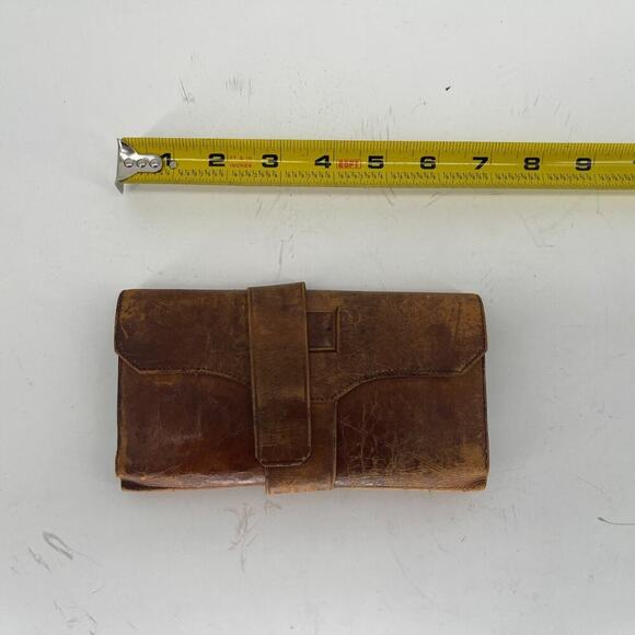 Antique 19th Century leather GENTLEMANS WALLET signed 1828 - Picture 12 of 12